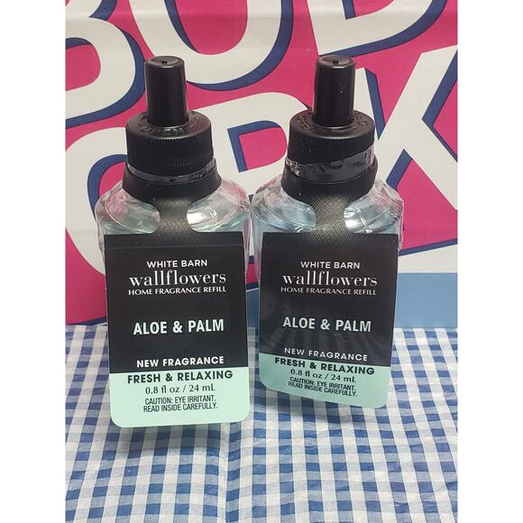 BBW Aloe & Palm FRESH & RELAXING Fragrance Wallflower 2 Refills - Picture 1 of 2